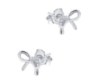 Cute Bow Shaped Silver Stud Earring STS-6813